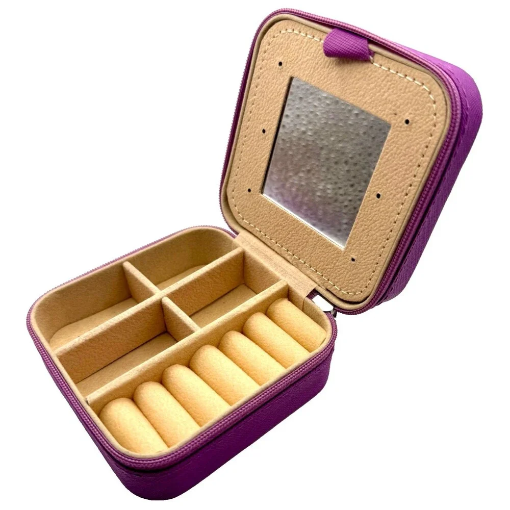 Vanity Jewlery Box Violet/Purple Mini Women's Fashion Beauty Travel Size Tour